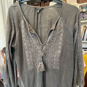 Lucky Brand bohemian style blouse SZ S/P